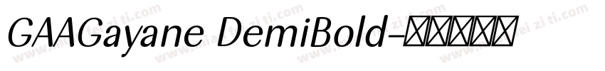 GAAGayane DemiBold字体转换
